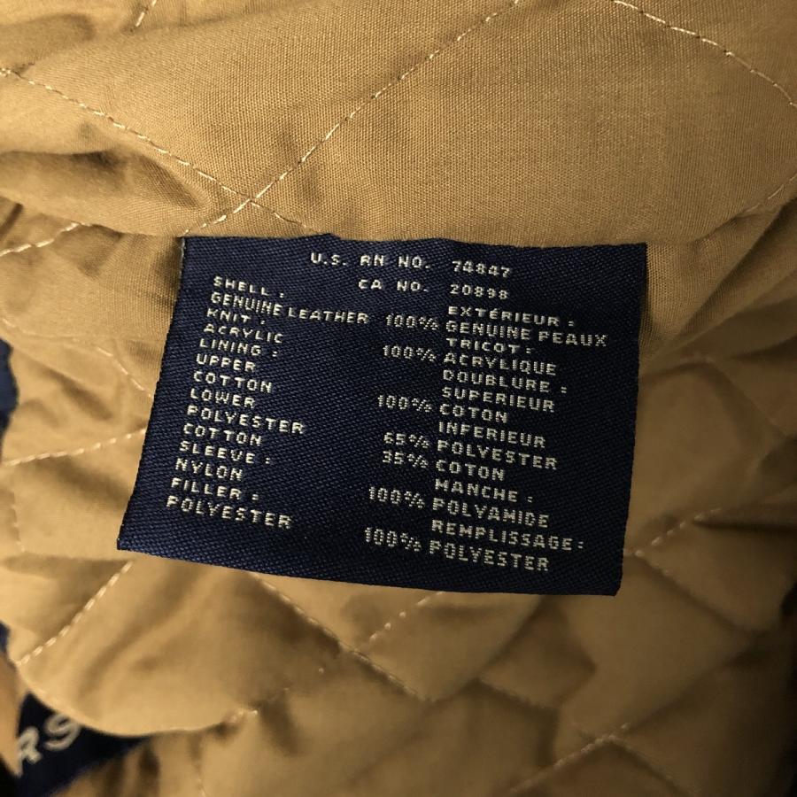 古着 ドッカーズ DOCKERS 中綿入り レザーフライトジャケット メンズXL