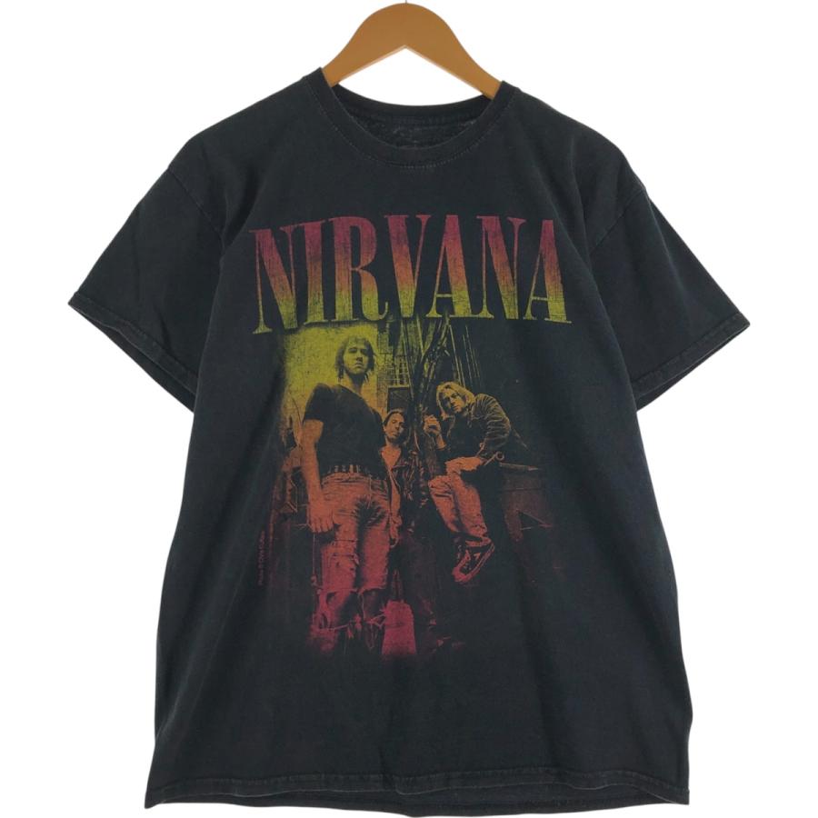 激レア海外限定•古着風 NIRVANA ニルヴァーナ Lサイズ　バンドt シャツ 激レア！海外限定 NIRVANA ニルヴァーナ Lサイズ バンドtシャツ