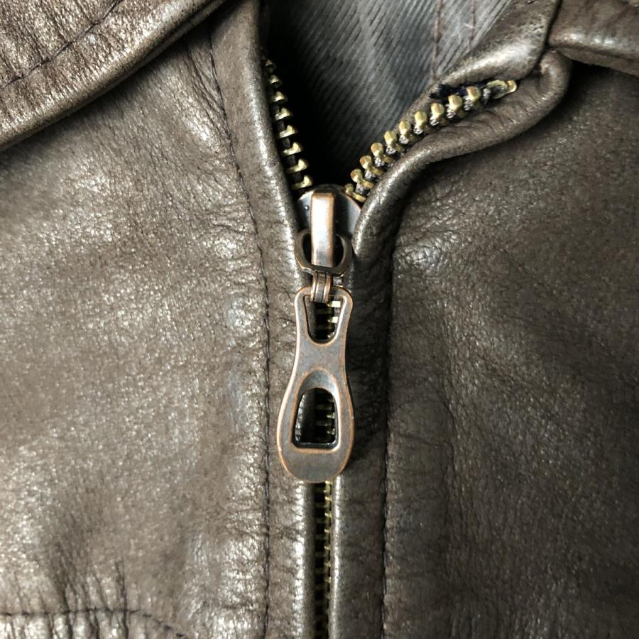 古着 celiocasual スイングトップタイプ レザーブルゾン メンズL相当