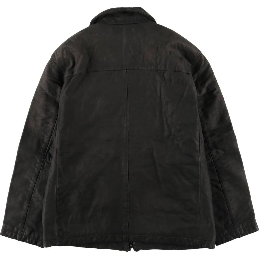 レトロ 古着 マルチカラー レザー 革 フード ブルゾン ジャケット US古着 古着 cou・ture 本革 レザージャケット ブルゾン ブラック？ 表記：XL