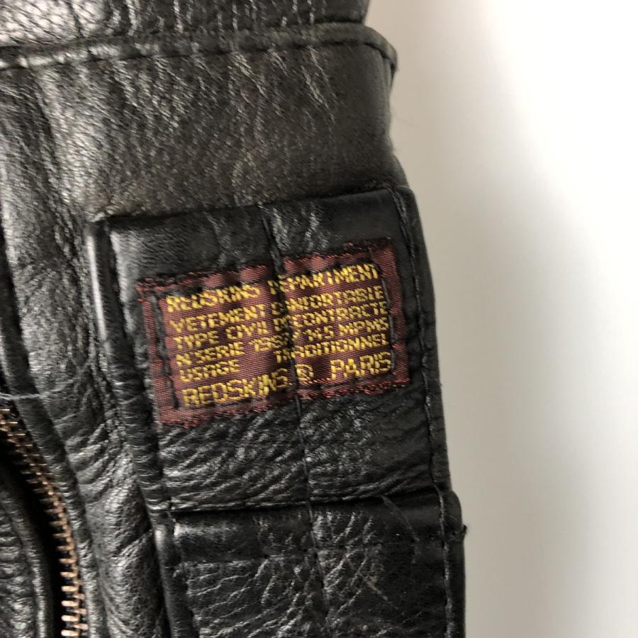 古着 レッドスキンズ REDSKINS 中綿入り スイングトップタイプ レザー