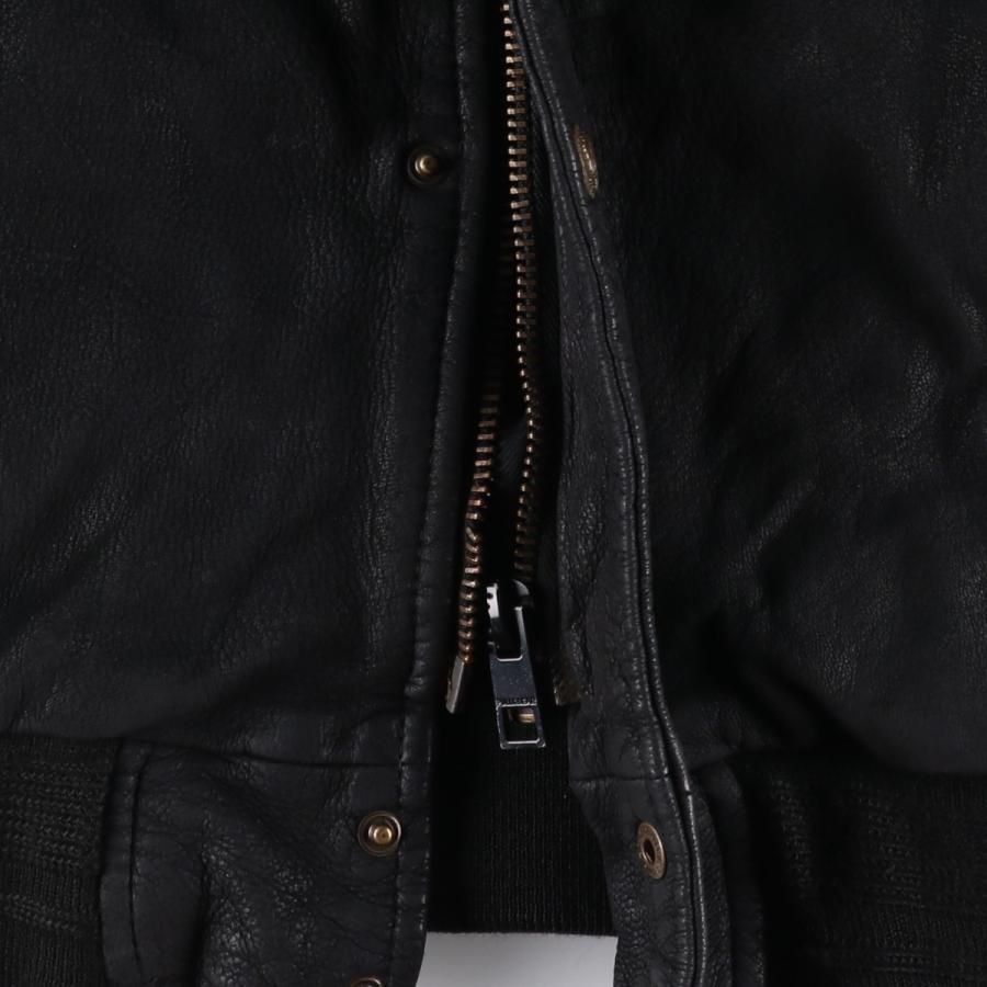 古着 訳あり特価 DAKOTA レザーブルゾンタイプ メンズL相当
