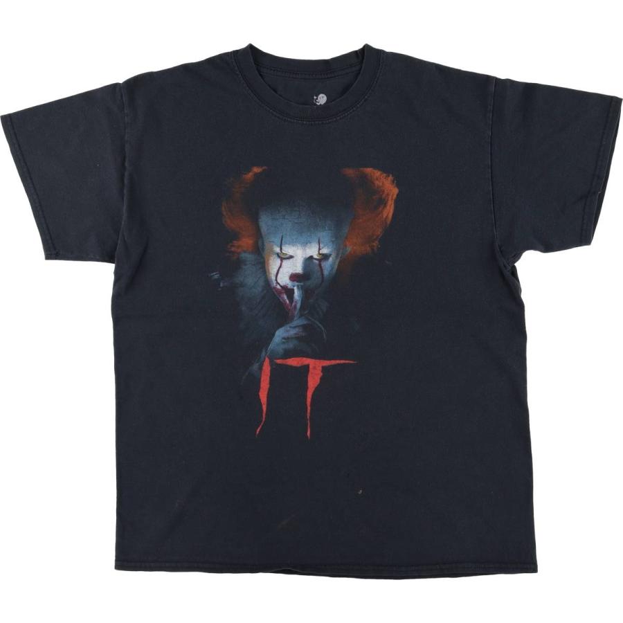 IT イット レア 映画 ムービー ブラック Tシャツ ビッグサイズ 3XL 古着 IT イット 映画 ムービーTシャツ メンズL相当 /eaa556081