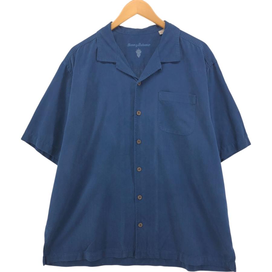 古着 トミーバハマ Tommy Bahama 半袖 オープンカラー シルクシャツ