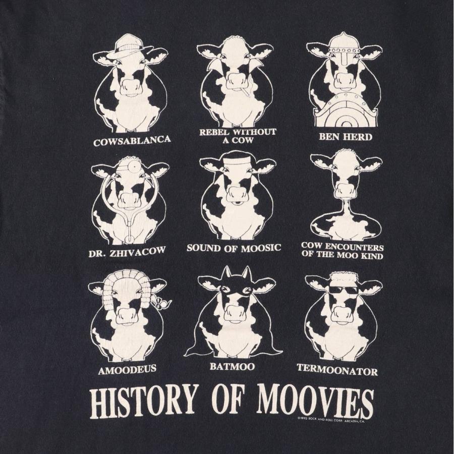 古着 90年代 SOFTEE 牛柄 アニマルTシャツ USA製 メンズL相当