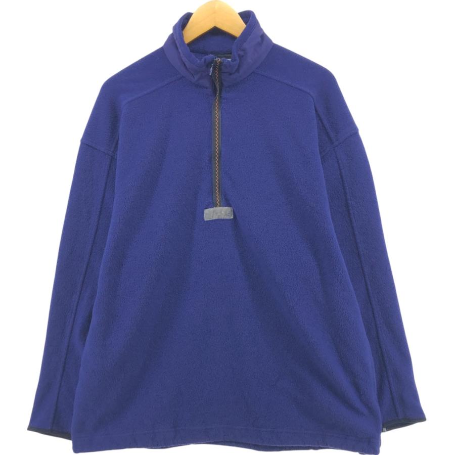 90s adidas ハーフジップ プルオーバー 90s adidas ハーフスナップボタンナイロンプルオーバー ブラック L