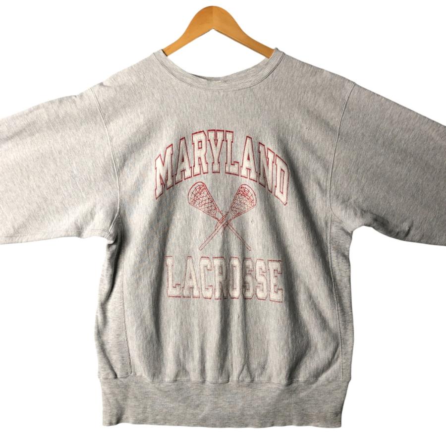 90s champion チャンピオン　リバースウィーブ　L タグ　USA製 USA製 90s Champion Reverse Weave Sweatshirt 灰 L 刺繍タグ