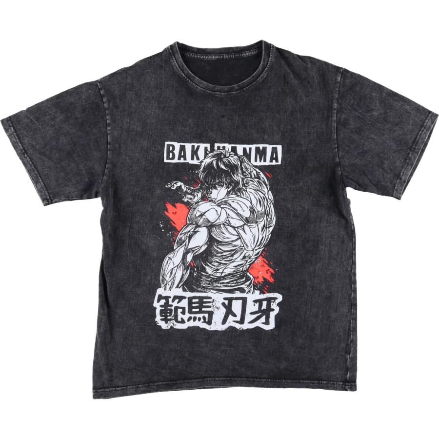 古着 BAKI 刃牙 アニメ キャラクタープリントTシャツ メンズM相当