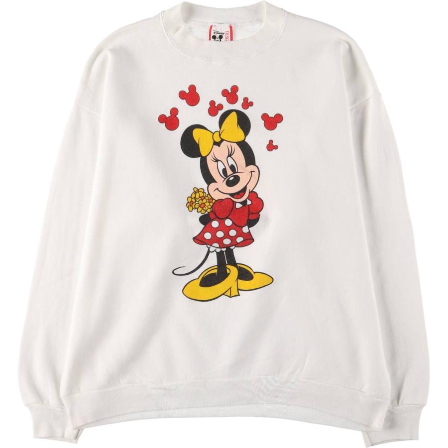 古着 90年代 allison MINNIE MOUSE ミニーマウス キャラクタースウェットシャツ トレーナー USA製 レディースXL相当 ヴィンテージ /eaa503920 古着 90年代 ディズニー ミニーマウス キャラクタースウェットシャツ