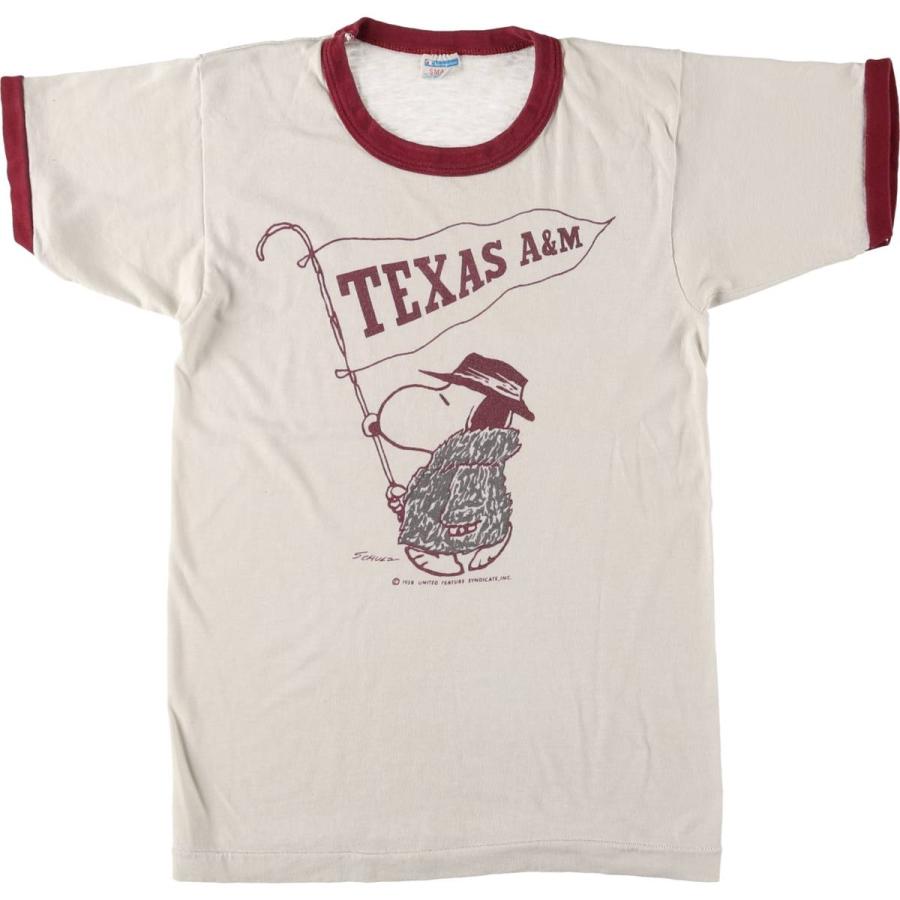 70s champion ヴィンテージ スヌーピーTシャツ　バータグ　激レア 95502be0dc8b886882e9b1cab6cc47