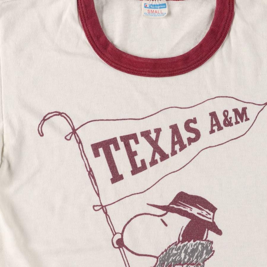 Champion 古着 70年代 チャンピオン バータグ スヌーピー リンガーT  