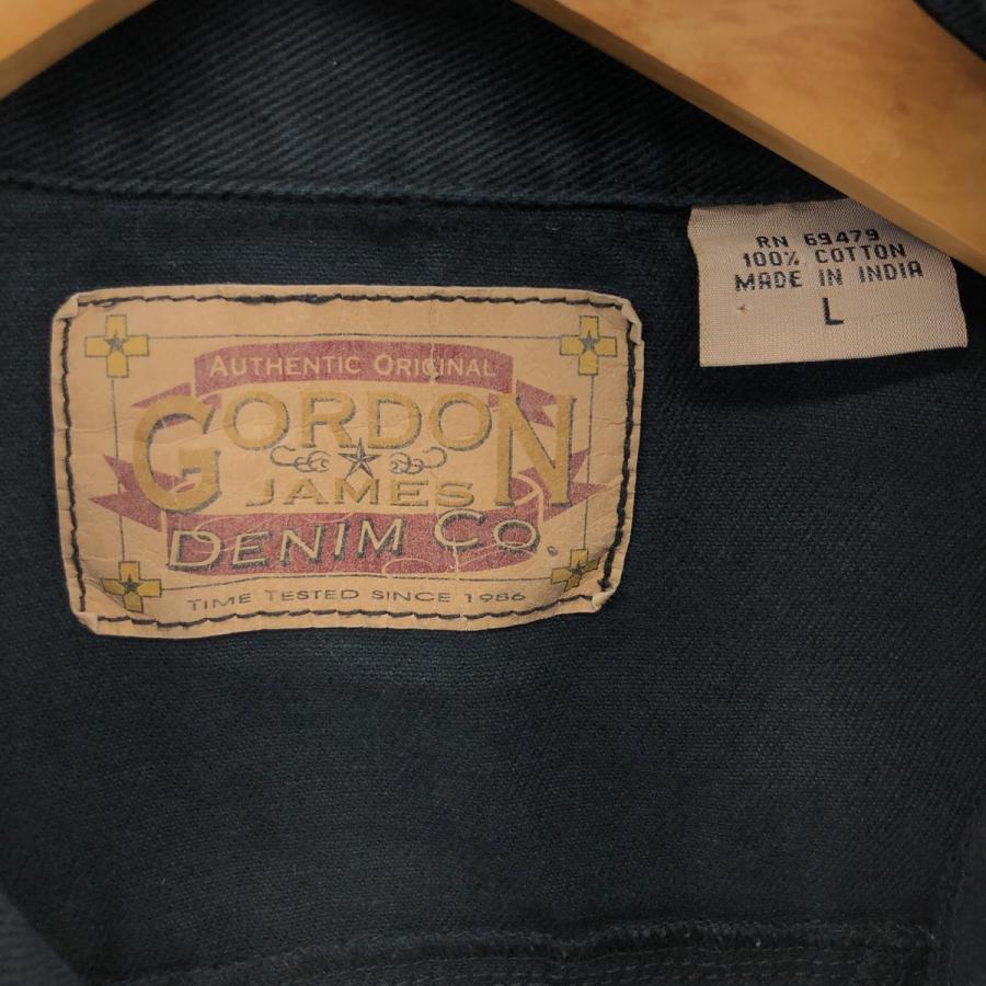 古着 GORDON JAMES DENIM CO. オープンカラーレオパード柄 ヒョウ柄 デニムベスト レディースL相当 /eaa558056 古着 GORDON JAMES DENIM CO. オープンカラーレオパード柄