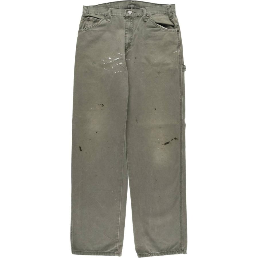 USA 古着 Dickies ダックパンツ ペインター ワイド バギー アメカジ Dickies 古着 ディッキーズ ダックペインターパンツ メンズw32