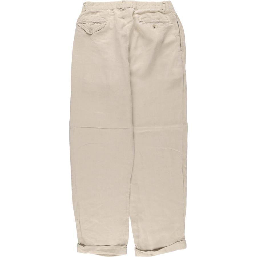 POLO Ralph Lauren リネンパンツ ズボン　31/32　L　未使用 古着 ラルフローレン Ralph Lauren POLO by ツータック リネン