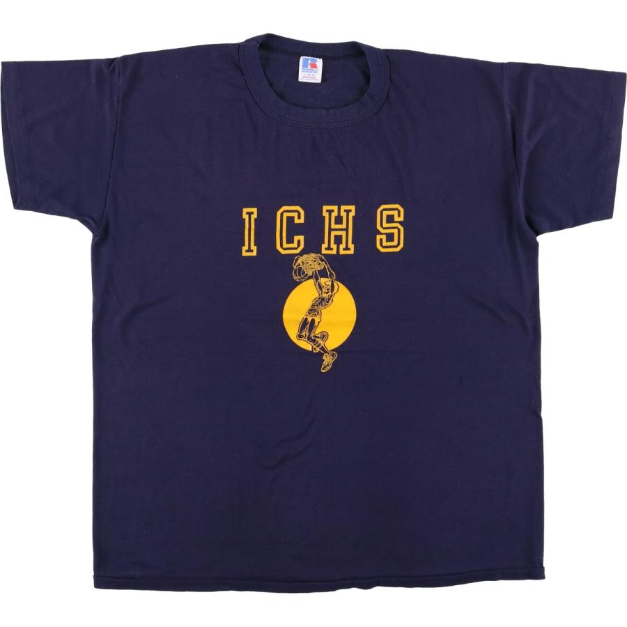 古着 90年代 ラッセル Russell ATHLETIC カレッジTシャツ USA製 メンズ 