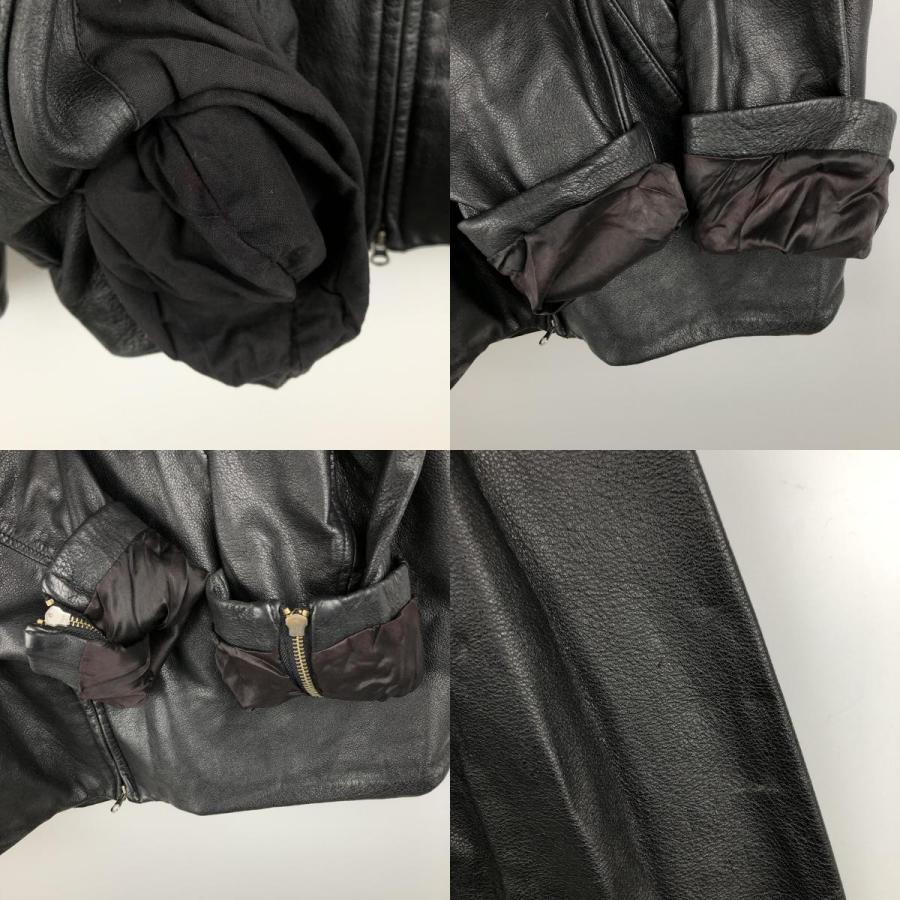 古着 DANIER スイングトップタイプ 中綿入り レザーブルゾン メンズM相当/eaa559040 古着 DANIER スイングトップタイプ 中綿入り レザーブルゾン メンズM