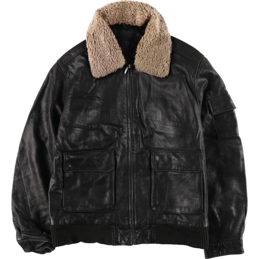 古着 BIAGGINI Violett G-1タイプ 中綿入り レザーフライトジャケット