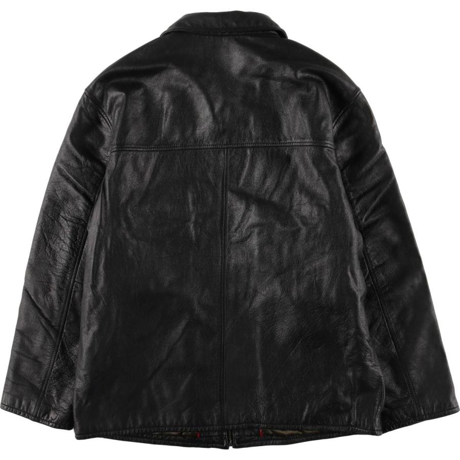 TRAPPERヴィンテージレザージャケット 古着 TRAPPER スイングトップタイプ 中綿入り レザーブルゾン メンズM