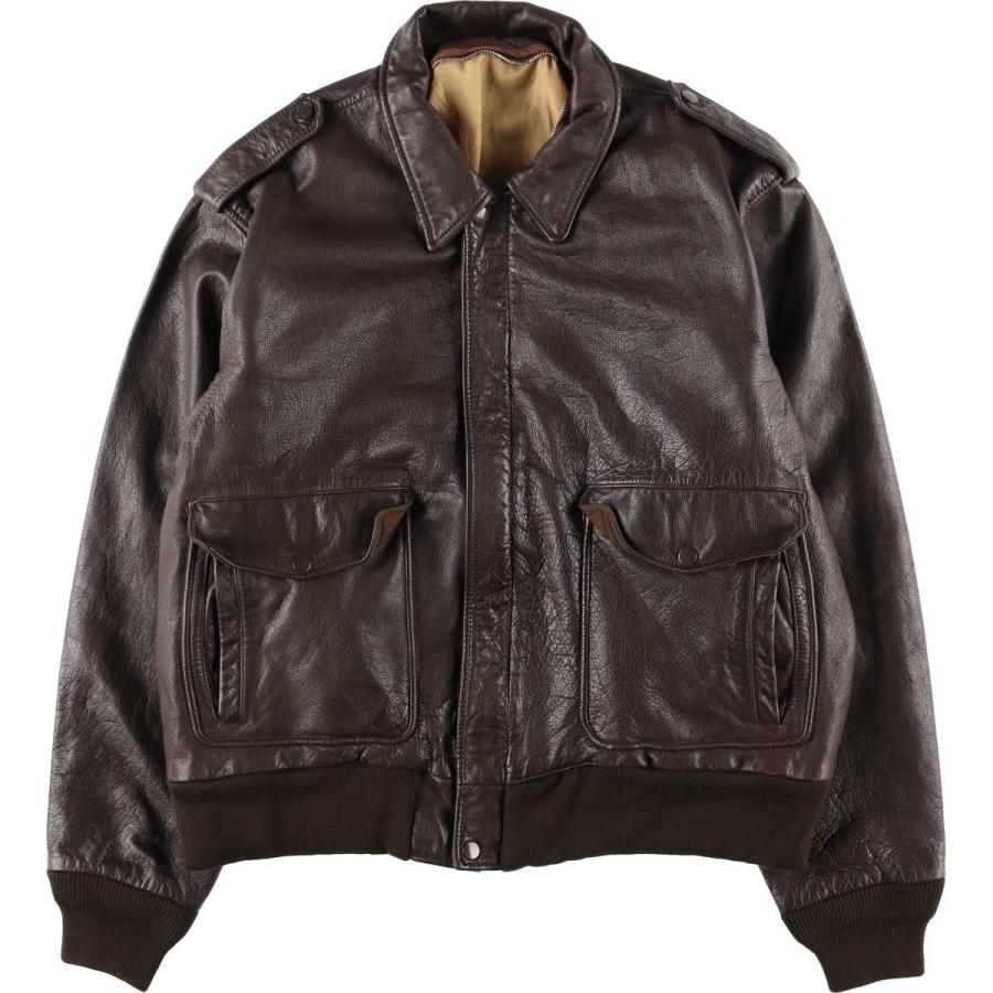 古着 A-2タイプ レザーフライトジャケット メンズL相当 /eaa559070