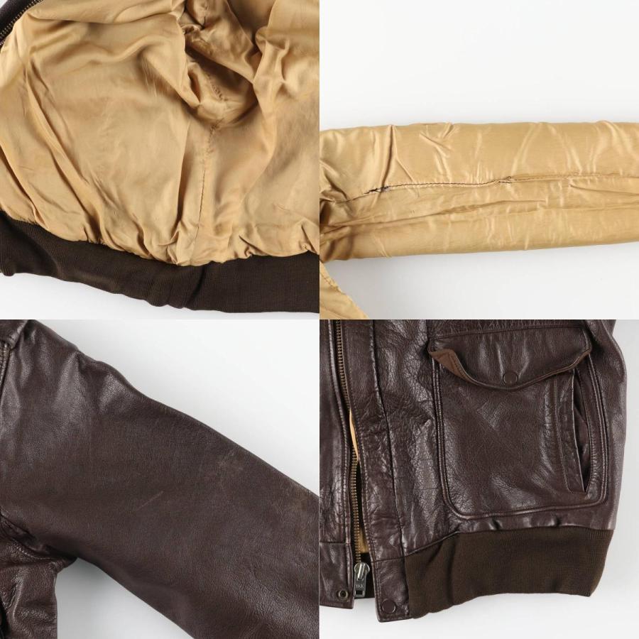 古着 A-2タイプ レザーフライトジャケット メンズL相当 /eaa559070
