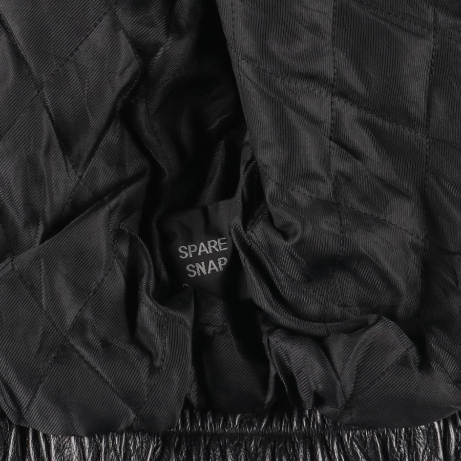 古着 croft and barrow スイングトップタイプ 中綿入り レザーブルゾン