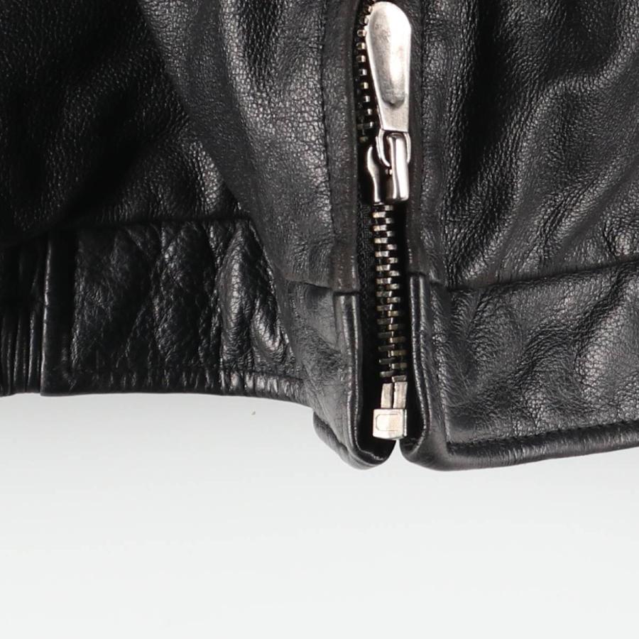 古着 croft and barrow スイングトップタイプ 中綿入り レザーブルゾン