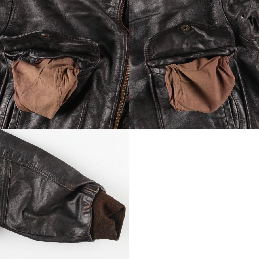 古着 A-2タイプ レザーフライトジャケット メンズXL相当 /eaa559079