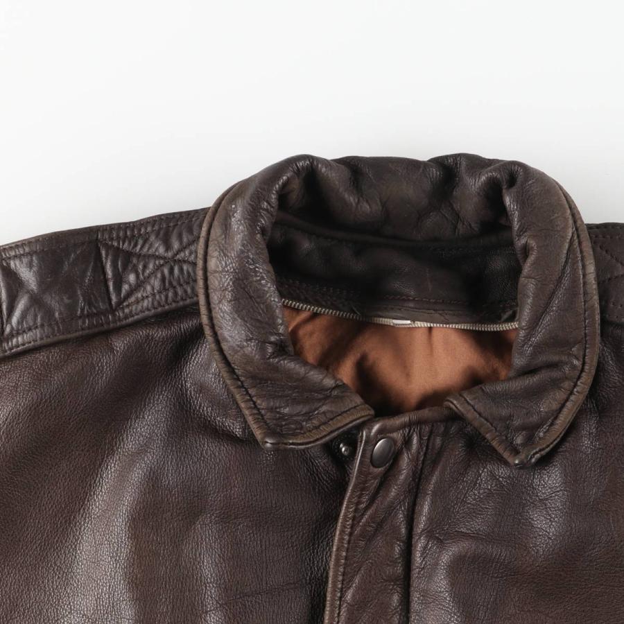 古着 シェビニオン CHEVIGNON レザーフライトジャケット メンズL相当