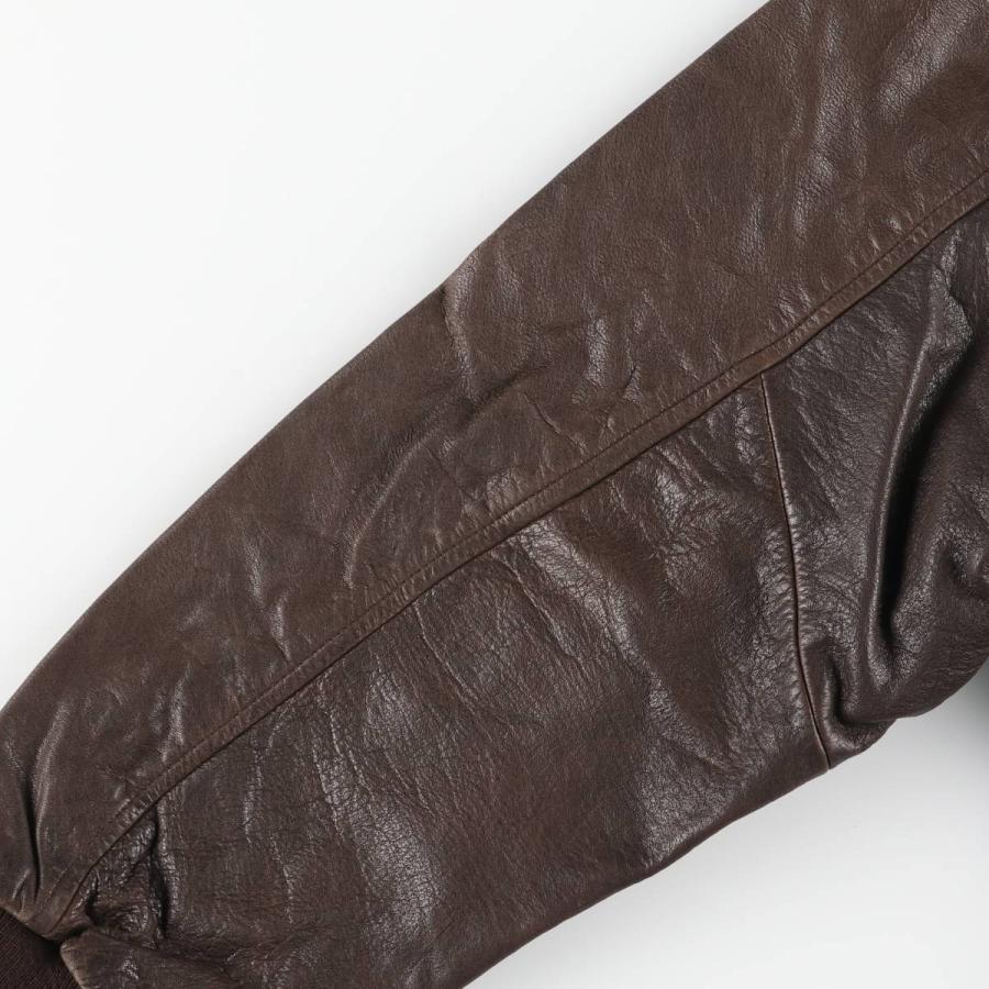 古着 シェビニオン CHEVIGNON レザーフライトジャケット メンズL相当