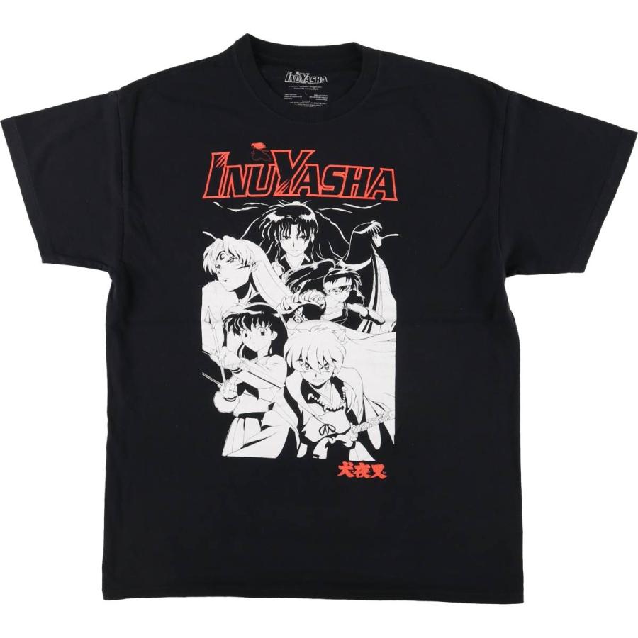 古着 犬夜叉 アニメ キャラクタープリントTシャツ メンズL相当 