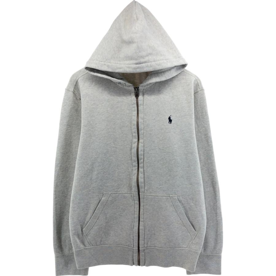 美品 ラルフローレン フルジップ パーカー XL グレー 古着 ラルフローレン Ralph Lauren POLO RALPH LAUREN スウェット