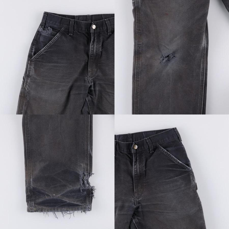 【469】US古着 カーハート 　ペインターパンツ　ダック　W30　ブラック 469】US古着 カーハート ペインターパンツ ダック W30 ブラック