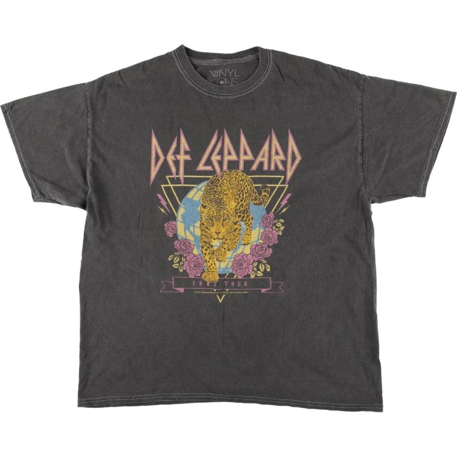 古着 VINYL ICON DEF LEPPARD デフレパード レオパード柄 ヒョウ柄 