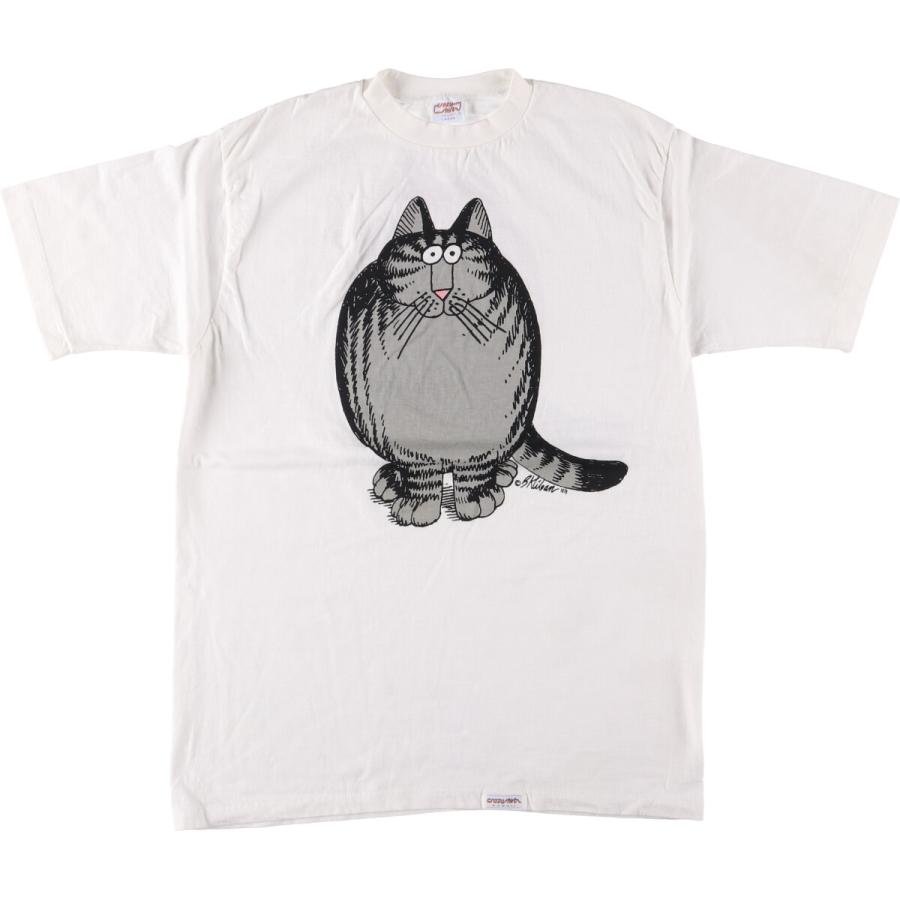 90s 00s Crazy shirt クリバンキャット 墨黒 古着 90年代 CRAZY SHIRT KLIBAN CAT クリバンキャット