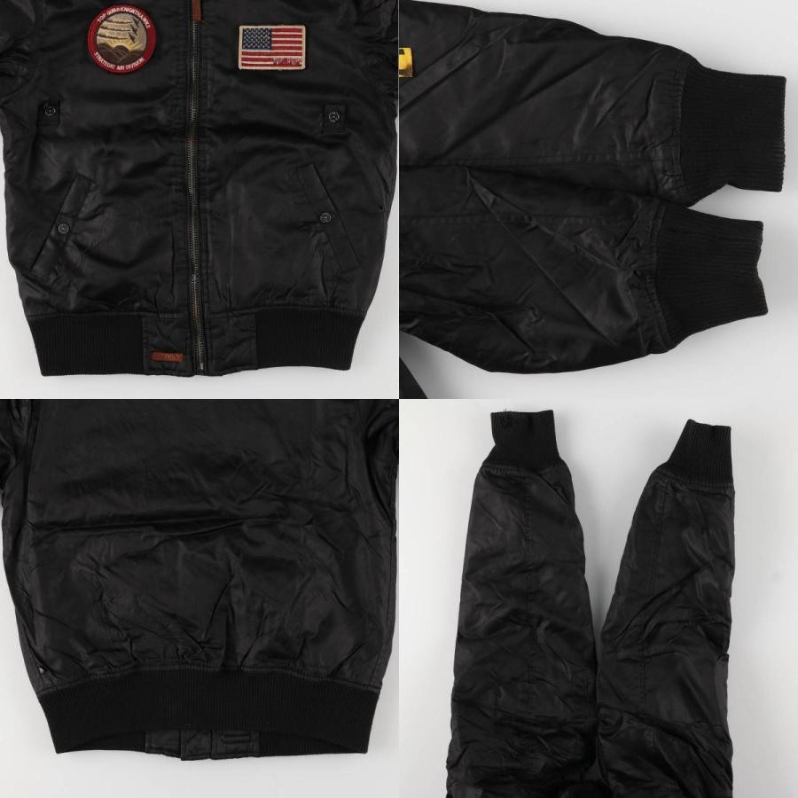 古着 民間品 TOP GUN B-15タイプ 星条旗柄 ミリタリー フライト