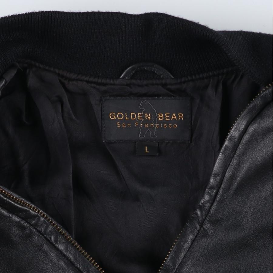 古着 90~00年代 ゴールデンベアー GOLDEN BEAR レザーブルゾン USA製