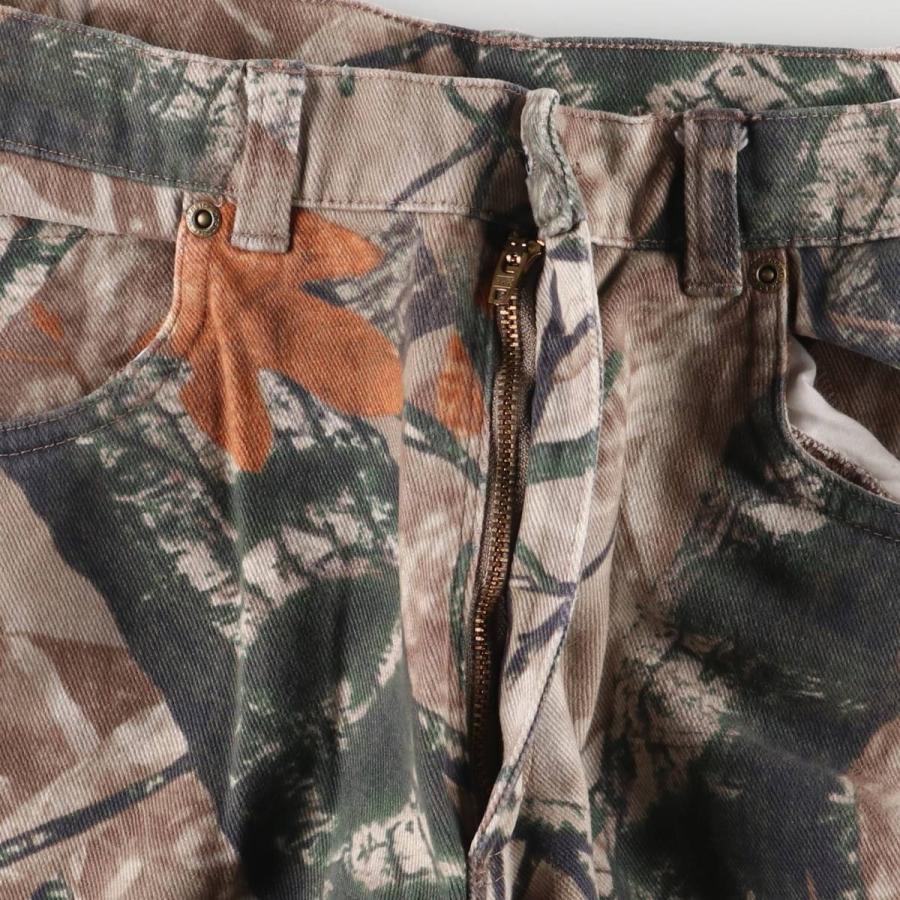 古着 ラングラー Wrangler USA製 デニム パンツ リアルツリー柄 大きいサイズ 5ポケット ジッパーフライ W44 L32  ブラウン系 メンズ Wrangler（ラングラー） 古着 迷彩柄 リアルツリーカモ コットンパンツ