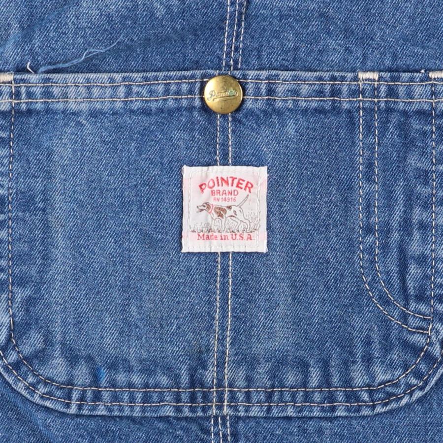 ✳️ POINTER BLAND USA製 ビックサイズ デニム オーバーオール 古着 ビッグサイズ 90年代 ポインター Pointer デニム