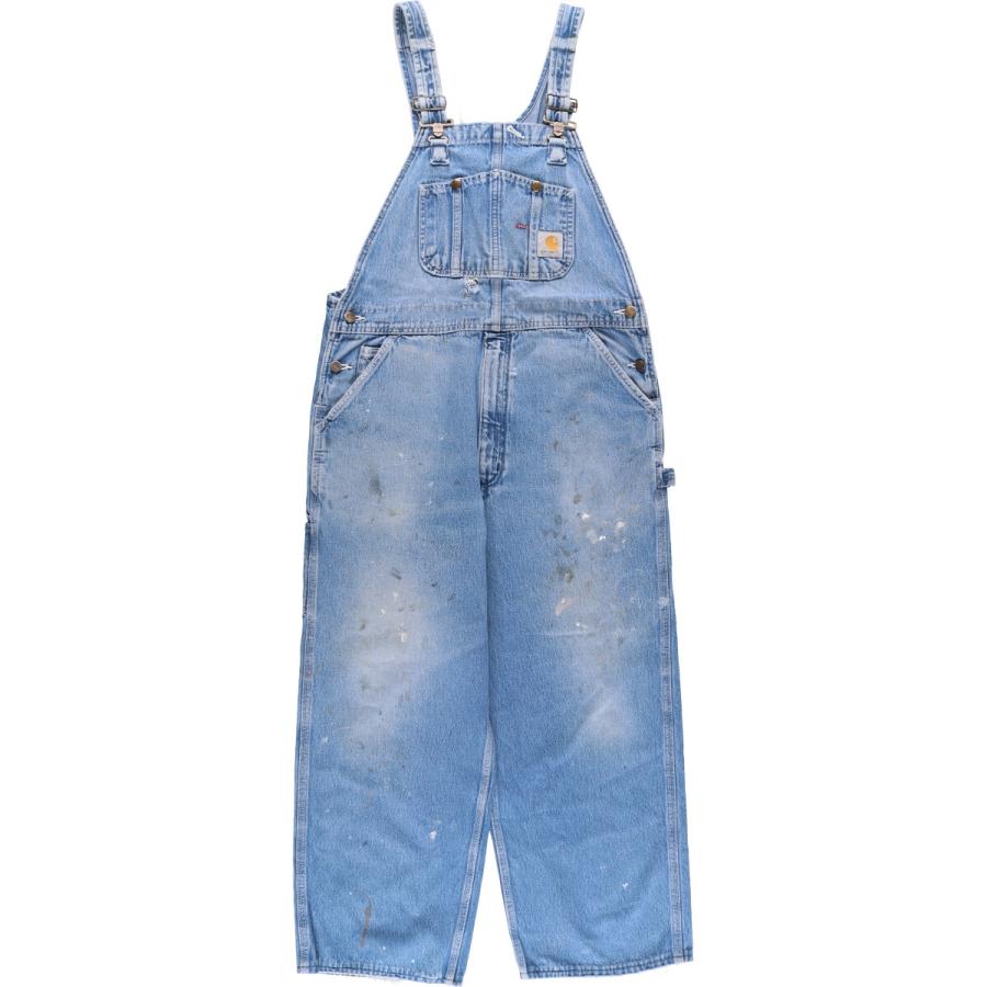 Carhartt 古着 カーハート デニムオーバーオール メンズw37相当  