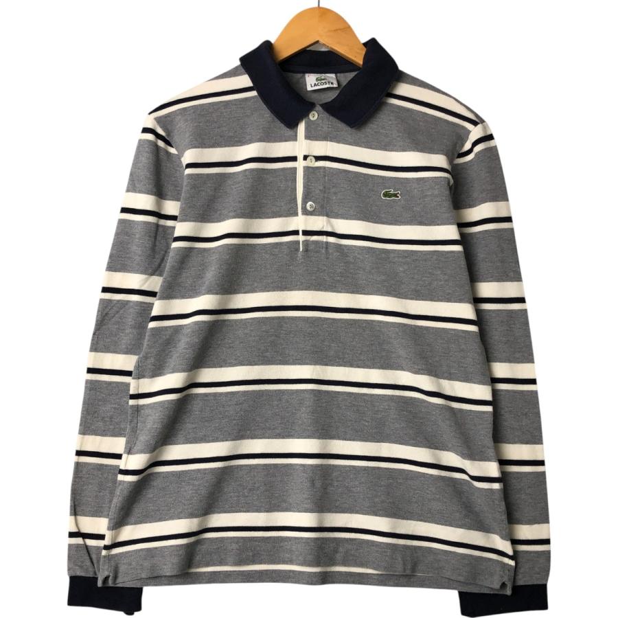 LACOSTE 古着 ラコステ マルチボーダー 長袖 ボーダー ポロシャツ 4