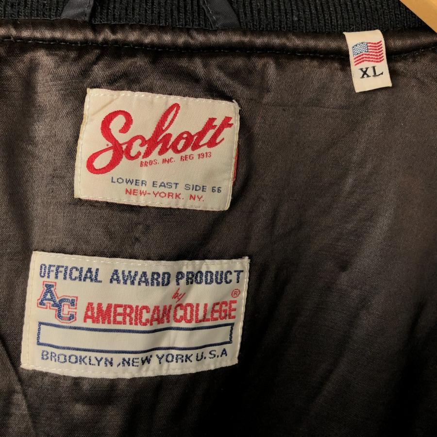 Schott N.Y.C（ショット） 古着 90年代 民間品 AMERICAN COLLEGE MA-1