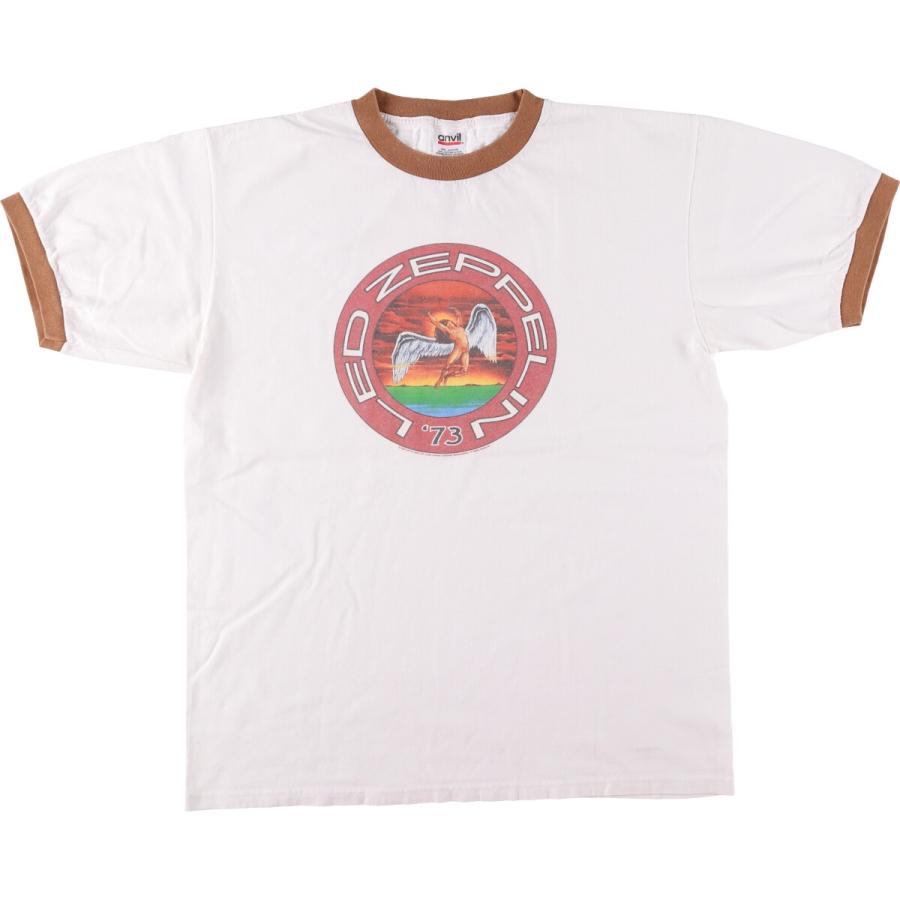 Led Zeppelin バンドTシャツ Anvil製 Mサイズ anvil（アンビル） 古着 00年代 Anvil LED ZEPPELIN レッド