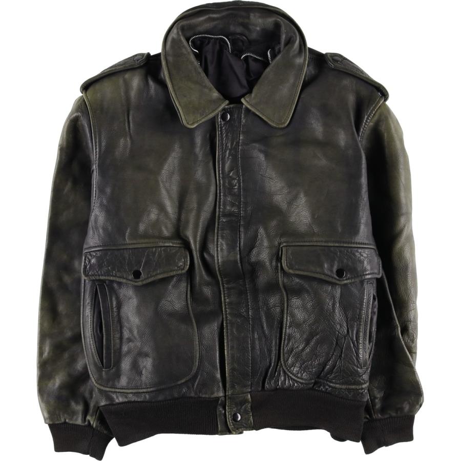 古着 ブラック フライト レザージャケット 希少サイズ Amazon.co.jp: [デグナー] ヴィンテージフライトレザージャケット