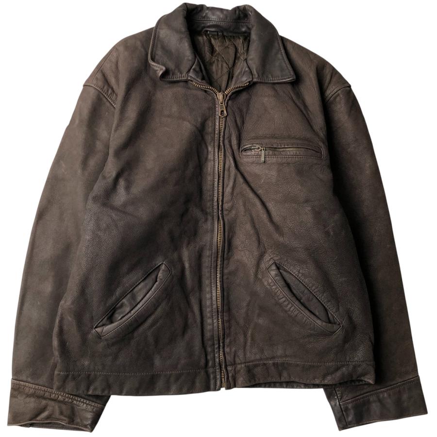 古着 スイングトップタイプ レザーブルゾン メンズL相当 /eaa563333