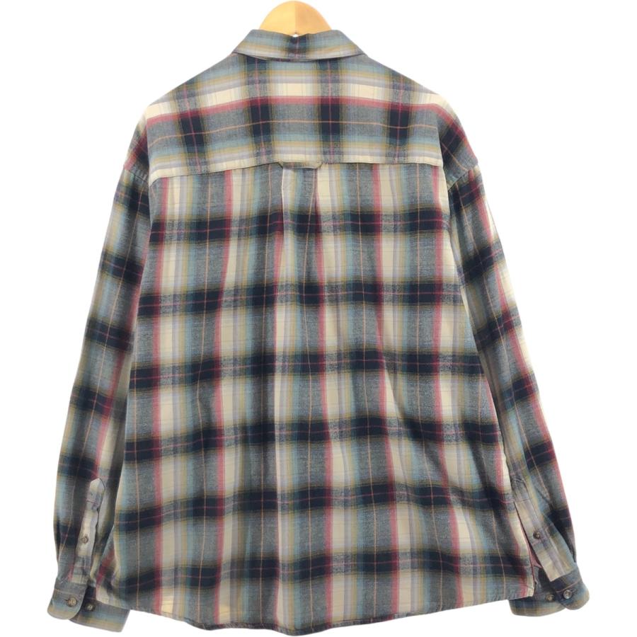 Eddie Bauer エディバウアー 00s ウール混 オンブレチェックシャツ Eddie Bauer エディバウアー 00s ウール混 オンブレチェックシャツ