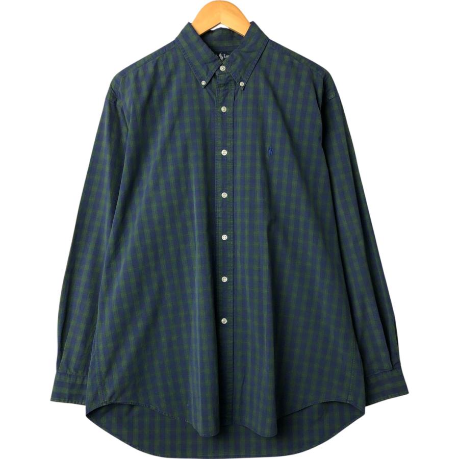 古着 ラルフローレン Ralph Lauren BLAKE 長袖 ボタンダウンチェック
