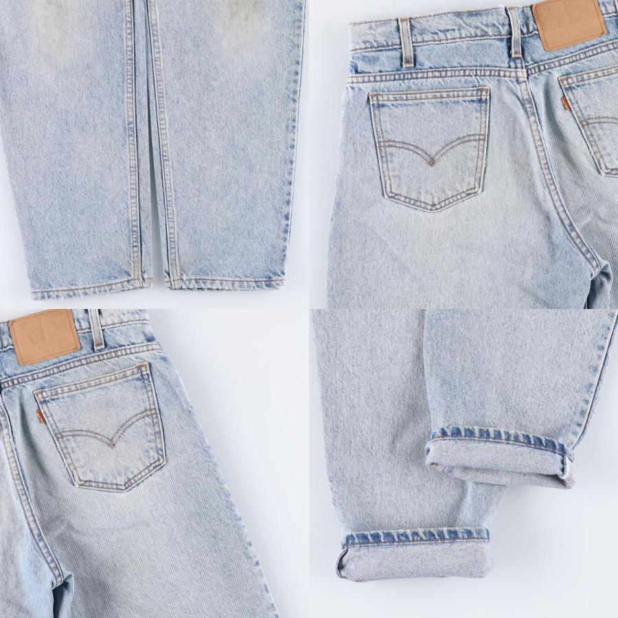 ツ*ロ様 563/リーバイス550テーパードホワイトデニム90’sオレンジタブU 古着 90年代 リーバイス Levis 550 オレンジタブ ホワイトデニム
