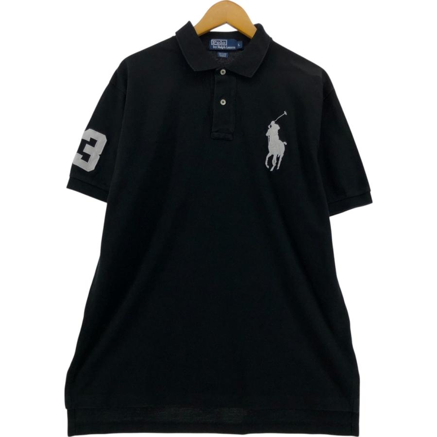 【古着】POLO ラルフローレン ビッグポニー 日本 刺しゅう 黒 【M】 ラルフローレン RALPH LAUREN シャツ ビッグポニー JAPAN 日本