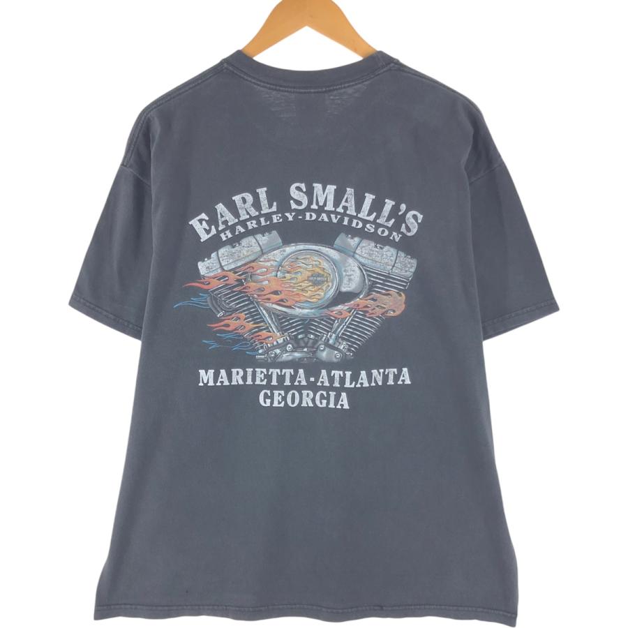 古着 00年代 ハーレーダビッドソン ファイヤーパターン エンジン