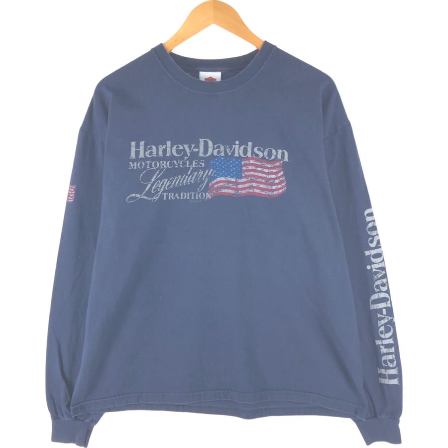 希少 HARLEY DAVIDSON ロンT USA製 ハーレーダビッドソン 古着 ハーレーダビッドソン Harley-Davidson ロングTシャツ ロンT USA